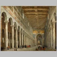 Roma, Basilica San Paolo fuori le Mura, 1750, Giovanni Paolo Pannini, Wikipedia.jpg